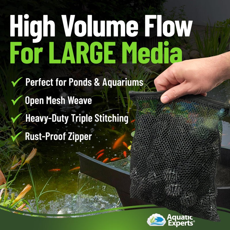 Aquatic Experts Mesh Bags for Bio Ball Filter Media - Perfect for Aquarium and Pond Filtration, (1 Pack 14 inches x 20 inches) - Image 2